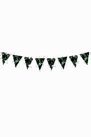 Yaprak Desenli Flama Banner