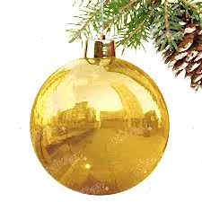 Yılbaşı ağaç süsü 12 cm Gold 6lı