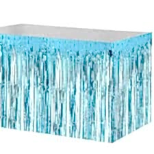 Cinsiyet Partisi Arka Fon Dekor Metalize Perde Mavi