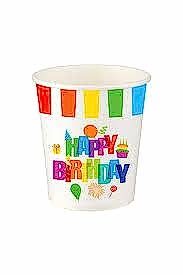 Happy Birthday Renkli Bardak 8 ad