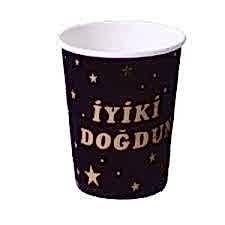 Gold iyiki doğdun siyah bardak 8 ad