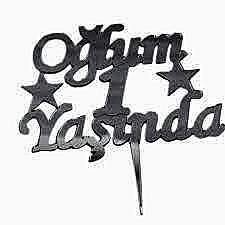 Oğlum 1 Yaşında Gümüş Pleksi