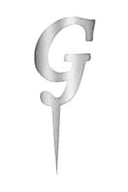 G Harfi Pasta Pleksi Harf Gümüş