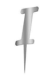 I Harfi Gümüş Pasta Pleksi