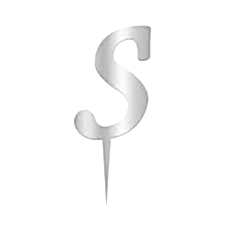 S Harfi Pasta Pleksi Gümüş