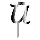 Ü Harfi Pasta Pleksi Gümüş