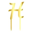 H Harfi Gold Pleksi Harf