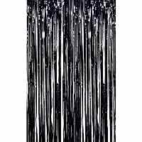 Siyah Metalize Arka Duvar Fon Perde