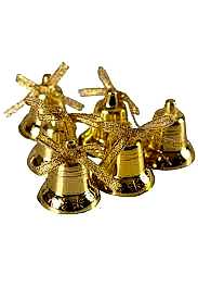 Yılbaşı 9lu Gold renk çan ağaç süsü