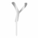 Y Harf Pasta üstü Pleksi Gümüş