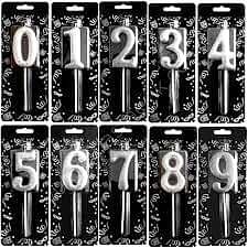 10. YILA ÖZEL GÜMÜŞ RAKAM MUM KAMPANYA 