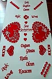 Love Masa Süsleme Seti Amerikan Servis