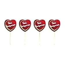 Seni Seviyorum Baskılı Kalp Kürdan 20 Adet