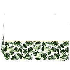 Plastik Masa Örtüsü Altın Simli Yapraklar Yeşil 120x180cm