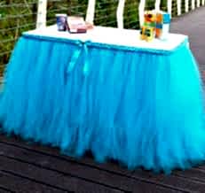 Cinsiyet Partisi Masa tütü etek mavi