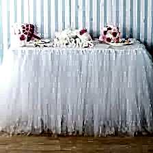 Cinsiyet Partisi Beyaz masa tütü eteği