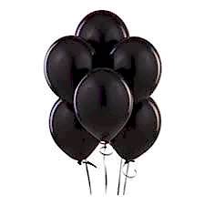 100 Adet Siyah Metalik Balon 12 inc