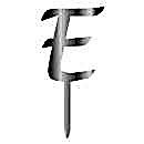 E harfi Pasta Pleksi Gümüş