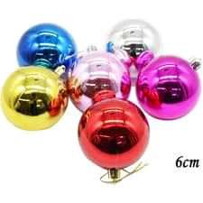 Yılbaşı ağaç süsü 6 lı 6 cm