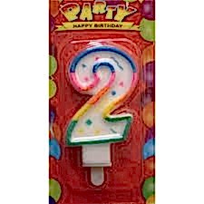 2 YAŞ RENKLİ RAKAM MUM