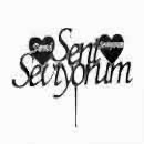 Seni Seviyorum Pleksi Gümüş Pasta üstü