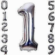 10. YILA ÖZEL 16 INC 36 CM GÜMÜŞ FOLYO RAKAM KAMPANYA 