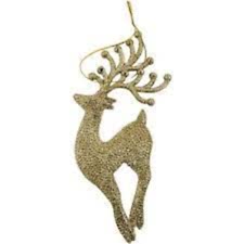 Yılbaşı 2li Geyik süs Gold Ağaç süsü