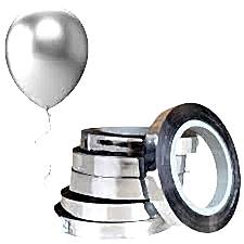 Happyland Metalik Yıldızlı Mini Rafya Gümüş 5mm*10m