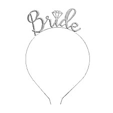 Happyland Gümüş Bride Plastik taç