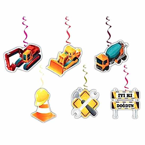 İnşaat Temalı Asma Süs Seti