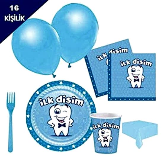 16 Kişilik Mavi İlk Dişim Çıktı Set