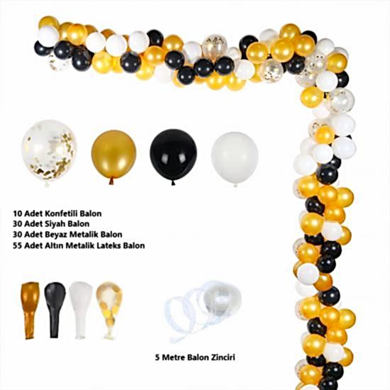 Altın Kombin Balon Zinciri Seti