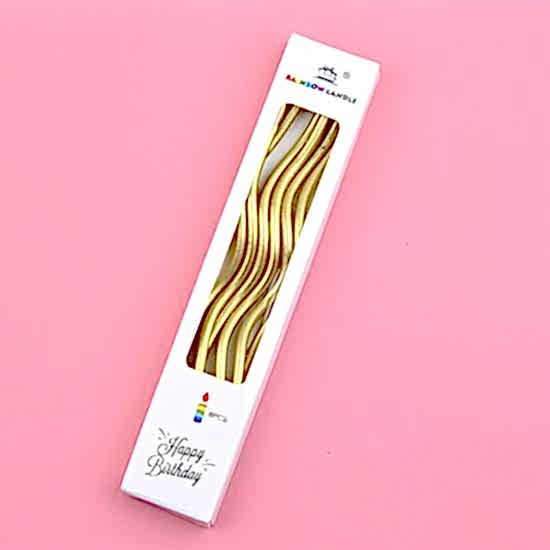 Happyland Kıvrık Pasta Mumu Altın