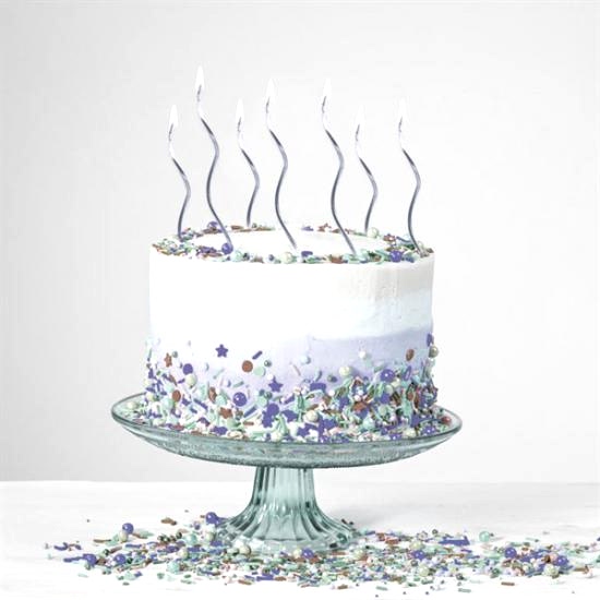 Happyland Gümüş Kıvrık Pasta Mumu 