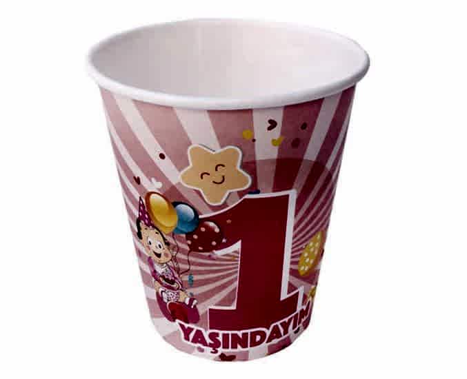 Kız 1 Yaş Doğum Günü Bardak