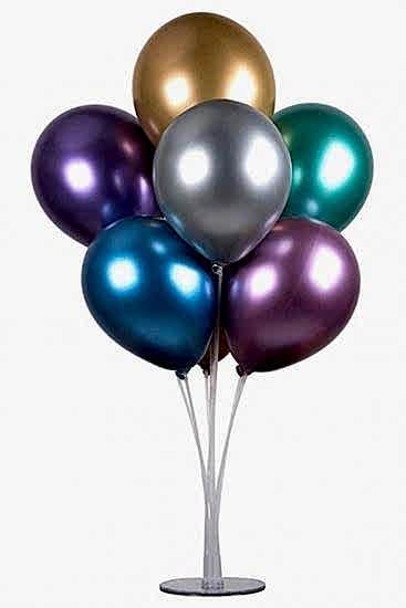 Doğum Günü Kombin Seti Krom Balonlu Balon Standı