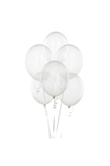 Lateks Metalik Balon Şeffaf 7 Adet
