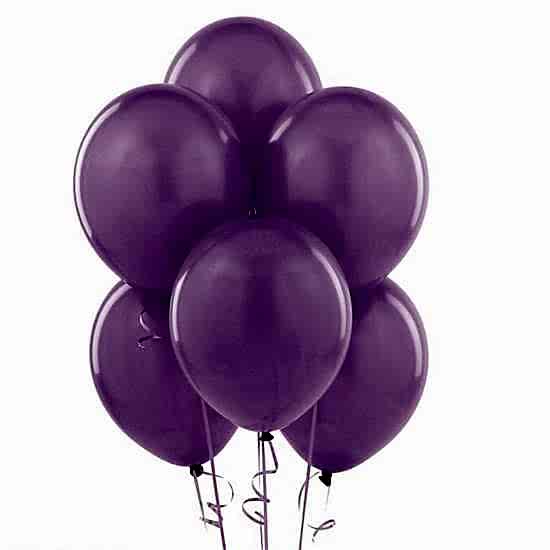 Lateks Metalik Balon Lila 10 Adet