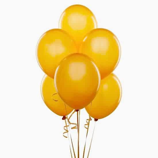 Lateks Metalik Altın Balon 7 Adet