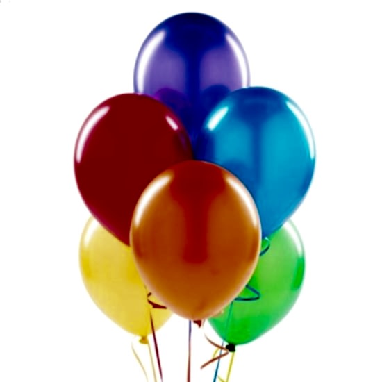 Lateks Metalik Balon Karışık 7 Adet