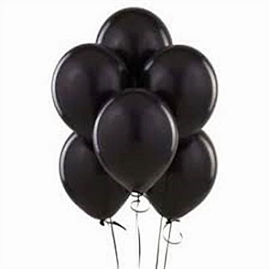 Lateks Metalik Balon Siyah 7 Adet