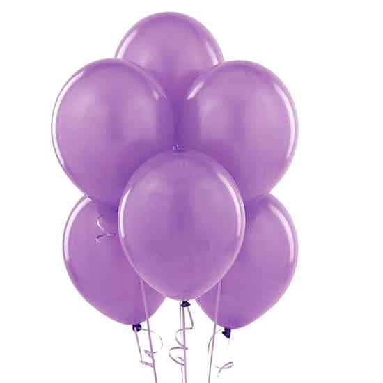 Mor Metalik Lateks Balon 7 Adet