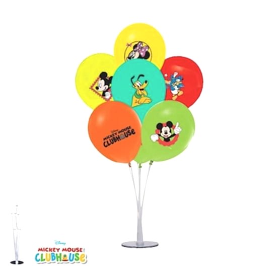 Mickey Mouse Balon Standı + 7adet Mickey Balon