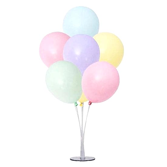 Doğum Günü Balon Seti Soft Balon Standı + 7adet Makaron Balon