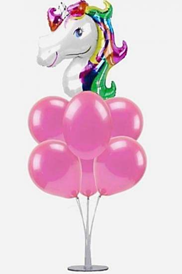 Unicorn Balon Standı + 7 adet Balon
