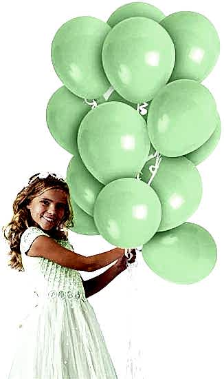 Yeşil Makaron Balon (soft balon) 7 Adet