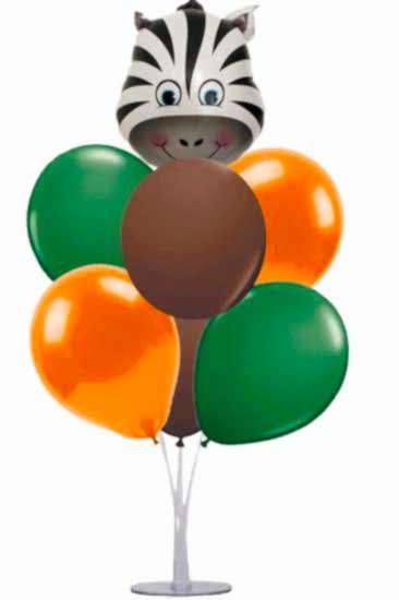 Zebra Safari Balon Standı + 7 adet Safari Balon