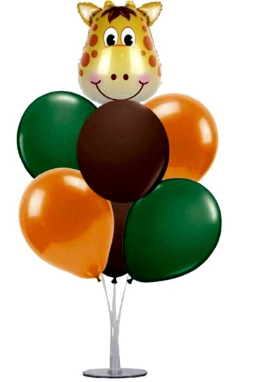 Zürafa Safari Balon Standı + 7 adet Safari Renk Balon