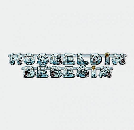 Hoşgeldin Bebeğim Yazısı Mavi 2 mt