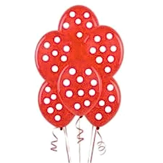 Kırmızı Puanlı Balon 7 Adet
